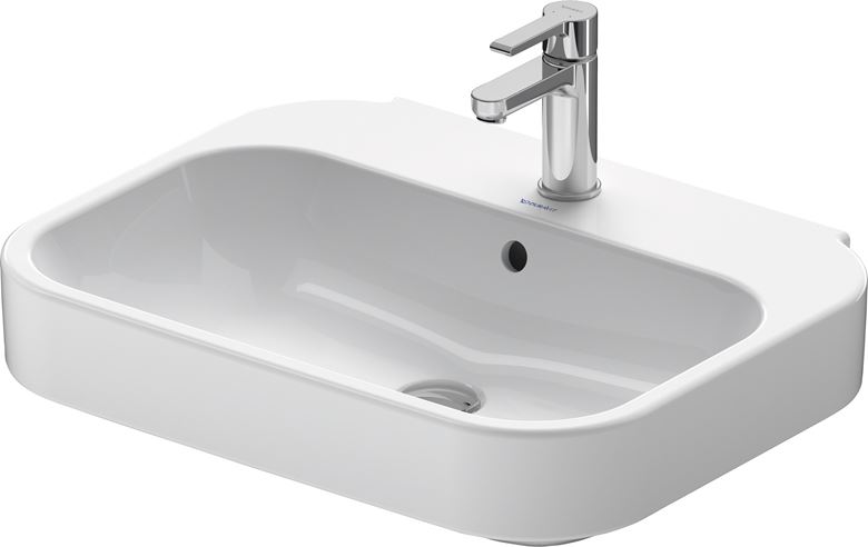 DURAVIT HAPPY D.2 umyvadlo 60 cm, s otvorem pro baterii a přepadem 2316600000 Obrázek - fotka