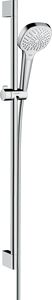 HANSGROHE CROMA SELECT E MULTI 3JET sprchová souprava 3-dílná, ruční sprcha 110x110 mm, 3 proudy, tyč, hadice, EcoSmart, bílá/chrom