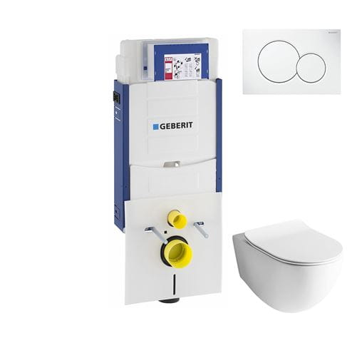 ARTCERAM FILE 2.0 závěsné WC s montážním prvkem Concept Kombifix, Rimless splachování, SoftClose sedátko, bílé tlačítko PT2.GEKF-RSC.W.9 Obrázek - Hlavní obrázek