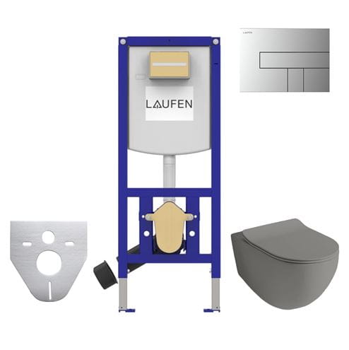 ARTCERAM FILE 2.0 závěsné WC s montážním prvkem Laufen Ineo CW102, Rimless splachování, SoftClose sedátko, chromové tlačítko PT3.LADF-RSC.CR.20 Obrázek - Hlavní obrázek
