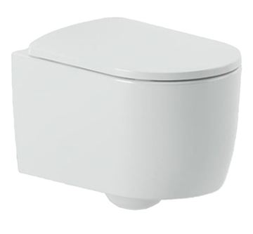 ARTCERAM MONET závěsné WC s montážním prvkem Laufen Ineo, Rimless splachování, SoftClose sedátko, chromové tlačítko PT3.LAKF-RSC.CR.15 Obrázek - fotka