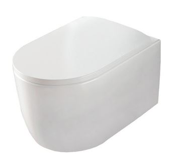 ARTCERAM MONET závěsné WC s montážním prvkem Laufen Ineo, Rimless splachování, SoftClose sedátko, chromové tlačítko PT3.LAKF-RSC.CR.15 Obrázek - fotka