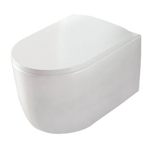 ARTCERAM MONET závěsné WC s montážním prvkem Laufen Ineo, Rimless splachování, SoftClose sedátko, chromové tlačítko PT3.LAKF-RSC.CR.15 Obrázek - fotka