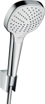 HANSGROHE CROMA SELECT E VARIO 3JET sprchová souprava 3-dílná, ruční sprcha 110x110 mm, 3 proudy, hadice, držák, bílá/chrom