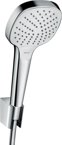 HANSGROHE CROMA SELECT E VARIO 3JET sprchová souprava 3-dílná, ruční sprcha 110x110 mm, 3 proudy, hadice, držák, bílá/chrom 26425400 Obrázek - Hlavní obrázek
