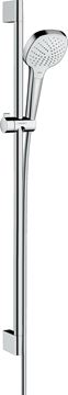 HANSGROHE CROMA SELECT E VARIO 3JET sprchová souprava 3-dílná, ruční sprcha 110x110 mm, 3 proudy, tyč, hadice, EcoSmart, bílá/chrom