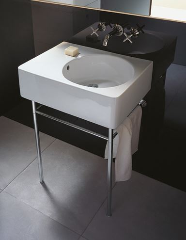 DURAVIT SCOLA umyvadlo 61,5 cm, s otvorem pro baterii a přepadem 0684600011 Obrázek - fotka