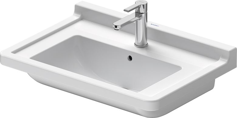 DURAVIT STARCK 3 umyvadlo 70 cm, s otvorem pro baterii a přepadem 0304700000 Obrázek - Hlavní obrázek