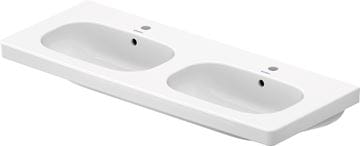 DURAVIT D-CODE dvojumyvadlo 120 cm, se 2 otvory pro baterie a přepadem