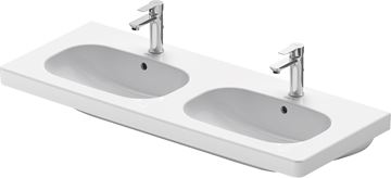 DURAVIT D-CODE dvojumyvadlo 120 cm, se 2 otvory pro baterie a přepadem 03481200002 Obrázek - fotka