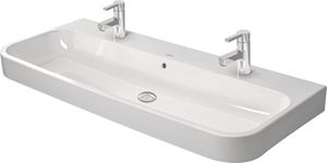 DURAVIT HAPPY D.2 umyvadlo 120 cm, se 2 otvory pro baterie a přepadem, broušené