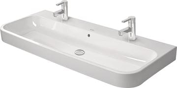 DURAVIT HAPPY D.2 umyvadlo 120 cm, se 2 otvory pro baterie a přepadem, broušené