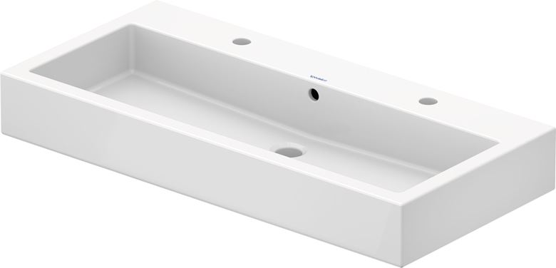 DURAVIT VERO umyvadlo 100 cm, se 2 otvory pro baterie a přepadem 0454100024 Obrázek - Hlavní obrázek