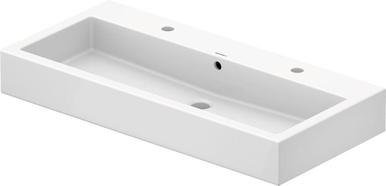 DURAVIT VERO umyvadlo 100 cm, se 2 otvory pro baterie a přepadem, broušené 0454100026 Obrázek - Hlavní obrázek