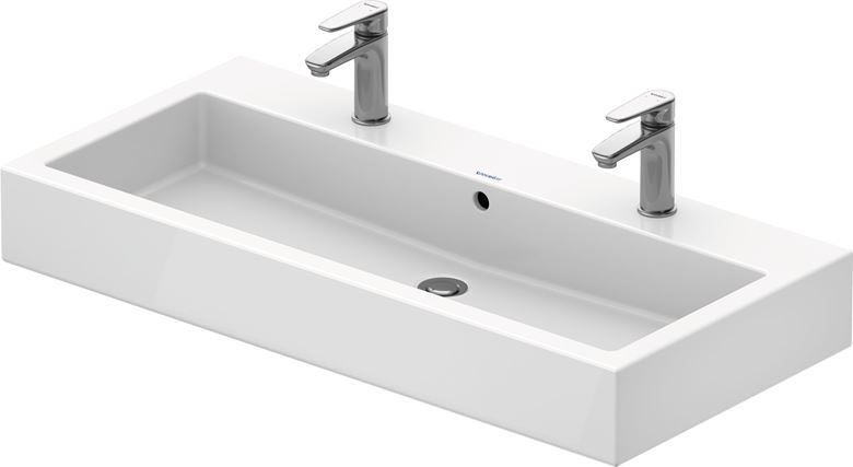 DURAVIT VERO umyvadlo 100 cm, se 2 otvory pro baterie a přepadem, broušené 0454100026 Obrázek - fotka