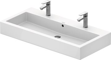 DURAVIT VERO umyvadlo 100 cm, se 2 otvory pro baterie a přepadem, broušené 0454100026 Obrázek - fotka