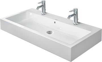 DURAVIT VERO umyvadlo 100 cm, se 2 otvory pro baterie a přepadem, broušené 0454100026 Obrázek - fotka