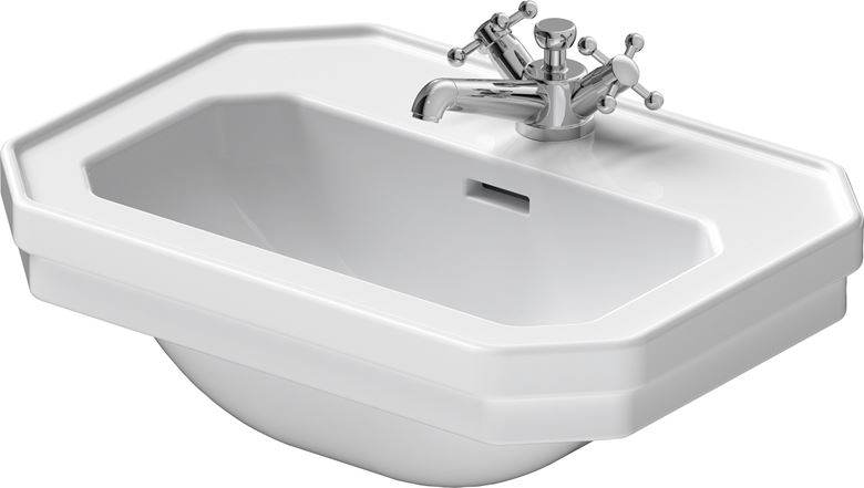 DURAVIT 1930 umývátko 50 cm, s otvorem pro baterii a přepadem 0785500000 Obrázek - fotka
