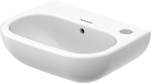 DURAVIT D-CODE umývátko 36 cm, s otvorem pro baterii vpravo a přepadem