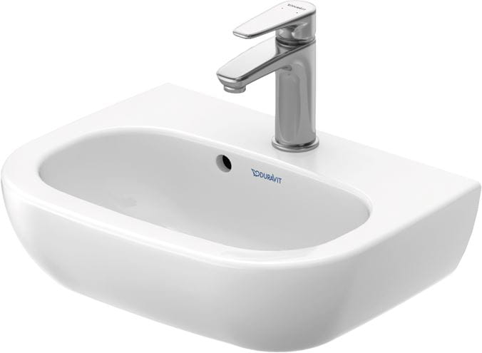 DURAVIT D-CODE umývátko 45 cm, s otvorem pro baterii a přepadem 07054500002 Obrázek - fotka