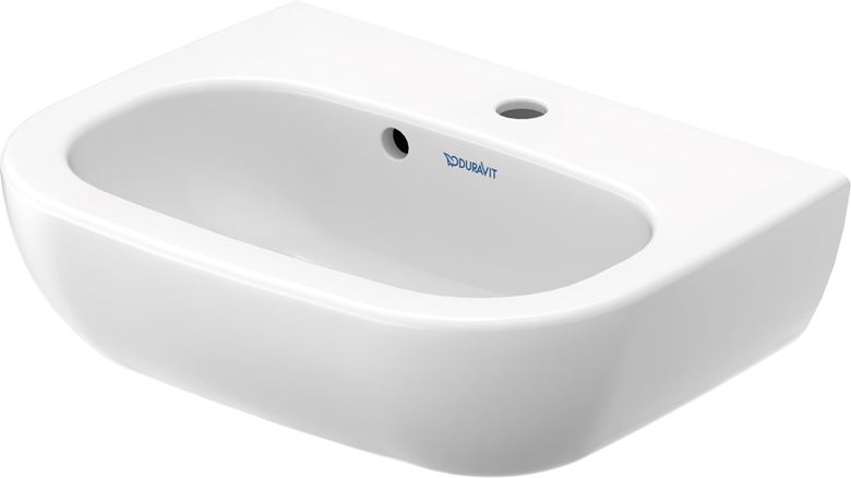 DURAVIT D-CODE umývátko 45 cm, s otvorem pro baterii a přepadem 07054500002 Obrázek - Hlavní obrázek