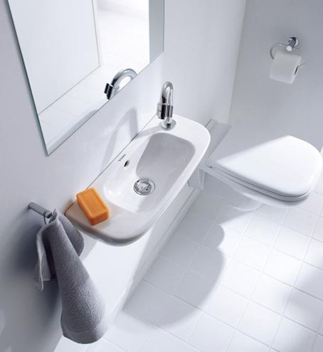 DURAVIT D-CODE umývátko 50 cm, s otvorem pro baterii vlevo a přepadem 07065000092 Obrázek - fotka