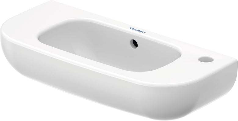 DURAVIT D-CODE umývátko 50 cm, s otvorem pro baterii vpravo a přepadem 07065000082 Obrázek - Hlavní obrázek