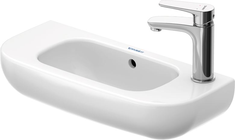 DURAVIT D-CODE umývátko 50 cm, s otvorem pro baterii vpravo a přepadem 07065000082 Obrázek - fotka