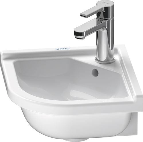 DURAVIT STARCK 3 umývátko rohové 43 cm, s otvorem pro baterii a přepadem 0752440000 Obrázek - fotka