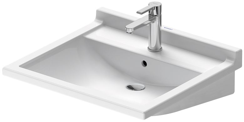 DURAVIT STARCK 3 bezbariérové umyvadlo 60 cm, s otvorem pro baterii a přepadem 0309600000 Obrázek - fotka