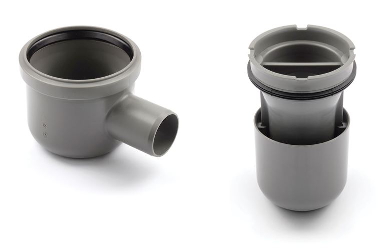 UNIDRAIN 2411 sifon DN50, pro podlahový žlab, boční odpad 2411.0050 Obrázek - fotka