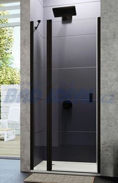 HÜPPE DESIGN PURE sprchové dveře 98x200 cm, křídlové, černá/šedá