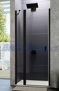 HÜPPE DESIGN PURE sprchové dveře 98x200 cm, křídlové, černá/šedá