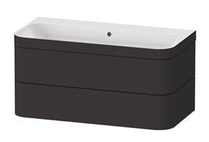 DURAVIT HAPPY D.2 skříňka s umyvadlem 97,5x49x48 cm, 2 zásuvky, Push-open, grafit super mat