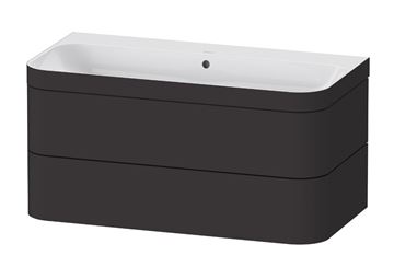DURAVIT HAPPY D.2 skříňka s umyvadlem 97,5x49x48 cm, 2 zásuvky, Push-open, grafit super mat