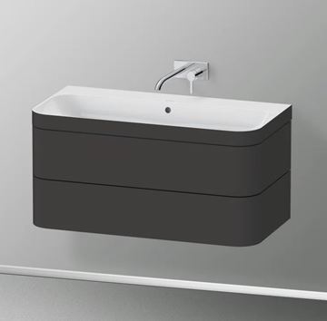 DURAVIT HAPPY D.2 skříňka s umyvadlem 97,5x49x48 cm, 2 zásuvky, Push-open, grafit super mat HP4638N8080 Obrázek - fotka