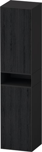 DURAVIT ZENCHA vysoká skříňka 40x36x176 cm, 2 dvířka, 1 police, panty vlevo, black line structure ZE1353L63800000 Obrázek - Hlavní obrázek