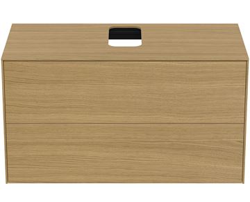 IDEAL STANDARD CONCA skříňka pod umyvadlo 100,2x50,5x55 cm, 2 zásuvka, Push-open, světlý dub T3942Y6 Obrázek - fotka