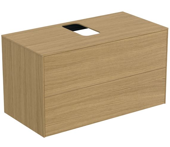 IDEAL STANDARD CONCA skříňka pod umyvadlo 100,2x50,5x55 cm, 2 zásuvka, Push-open, světlý dub T3942Y6 Obrázek - Hlavní obrázek