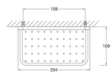 STEINBERG 450 mýdlenka, nástěnná, chrom 450 2210 Technický nákres