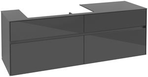 VILLEROY & BOCH COLLARO skříňka pod umyvadlo 160x50x54,8 cm, 4 zásuvky, Glossy Grey