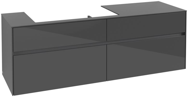 VILLEROY & BOCH COLLARO skříňka pod umyvadlo 160x50x54,8 cm, 4 zásuvky, Glossy Grey C02600FP Obrázek - Hlavní obrázek