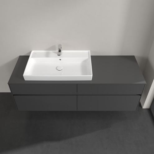VILLEROY & BOCH COLLARO skříňka pod umyvadlo 160x50x54,8 cm, 4 zásuvky, Glossy Grey C02600FP Obrázek - fotka