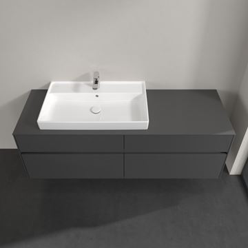 VILLEROY & BOCH COLLARO skříňka pod umyvadlo 160x50x54,8 cm, 4 zásuvky, Glossy Grey C02600FP Obrázek - fotka