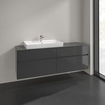 VILLEROY & BOCH COLLARO skříňka pod umyvadlo 160x50x54,8 cm, 4 zásuvky, Glossy Grey C02600FP Obrázek - fotka
