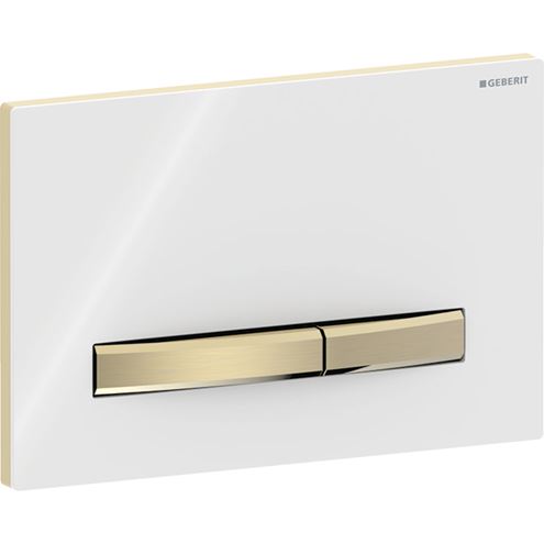 GEBERIT SIGMA 50 ovládací tlačítko pro dvě splachování, zinek/plast, mosaz/bílá 115.672.11.2 Obrázek - Hlavní obrázek