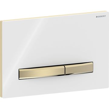 GEBERIT SIGMA 50 ovládací tlačítko pro dvě splachování, zinek/plast, mosaz/bílá