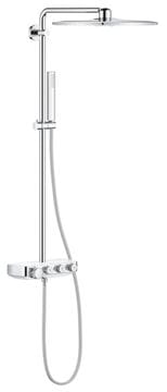 GROHE EUPHORIA SMARTCONTROL SYSTEM 310 CUBE DUO sprchový set s termostatickou baterií, horní sprcha se 2 proudy, ruční sprcha, tyč, hadice, měsíční bílá