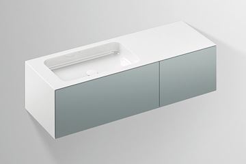 ALAPE FOLIE skříňka s umyvadlem 125,4x45,1x35,1 cm, 2 zásuvky, Push-open, fossil grey VA5158510000 Obrázek - fotka