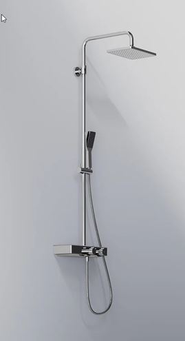 STEINBERG 390 sprchový set s termostatickou baterií, horní sprcha, ruční sprcha, tyč, hadice, chrom 390 2700 Obrázek - fotka